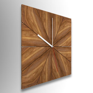 Pie Square wooden clock